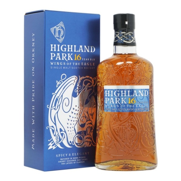 Botella de whisky Highland Park 16 años Wings Of The Eagle