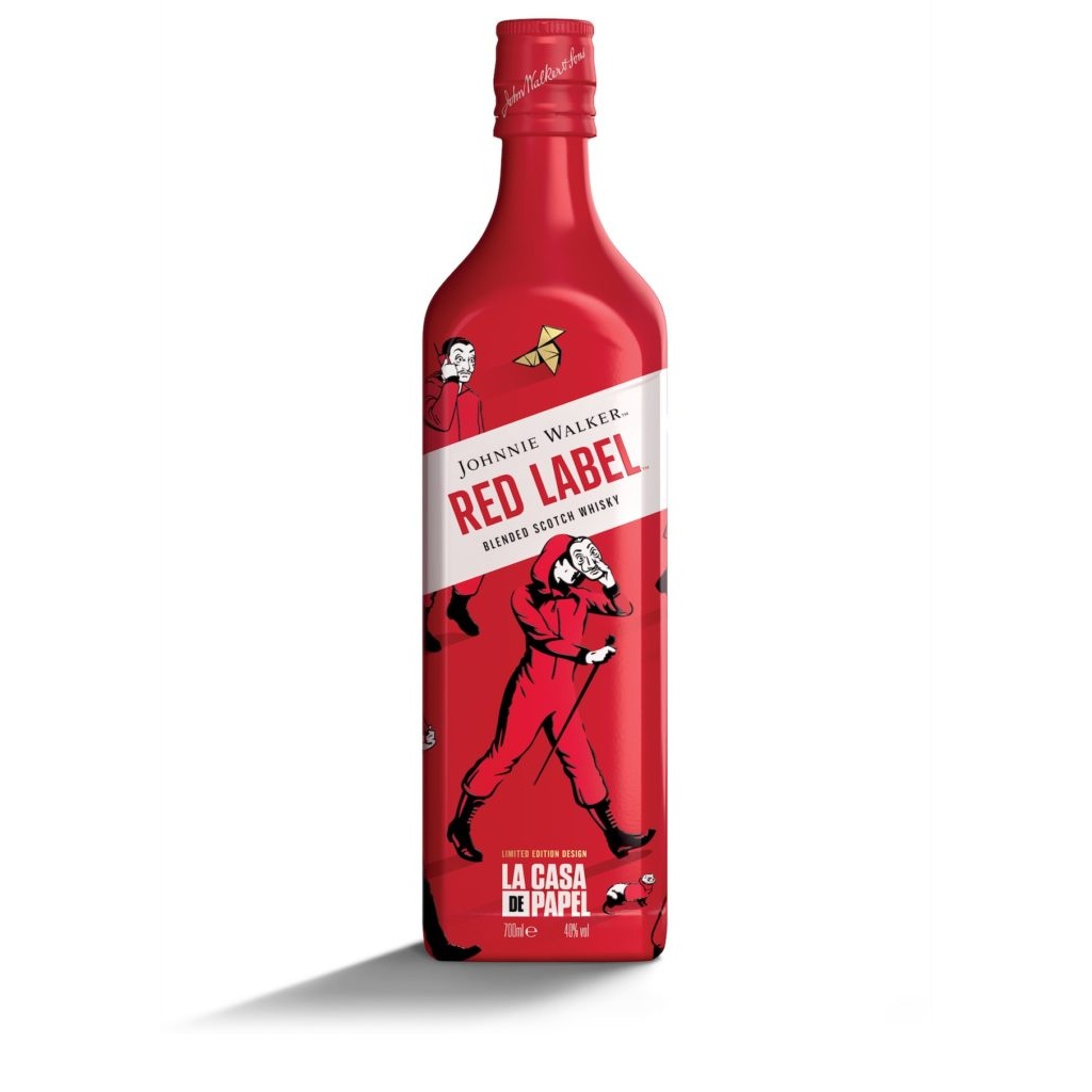 Botella de Johnnie Walker Red Label La Casa de Papel